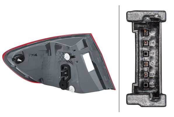 BMW 5 Serisi F10 Stop Lambası LED Sağ | HELLA 2SD 010 234-101