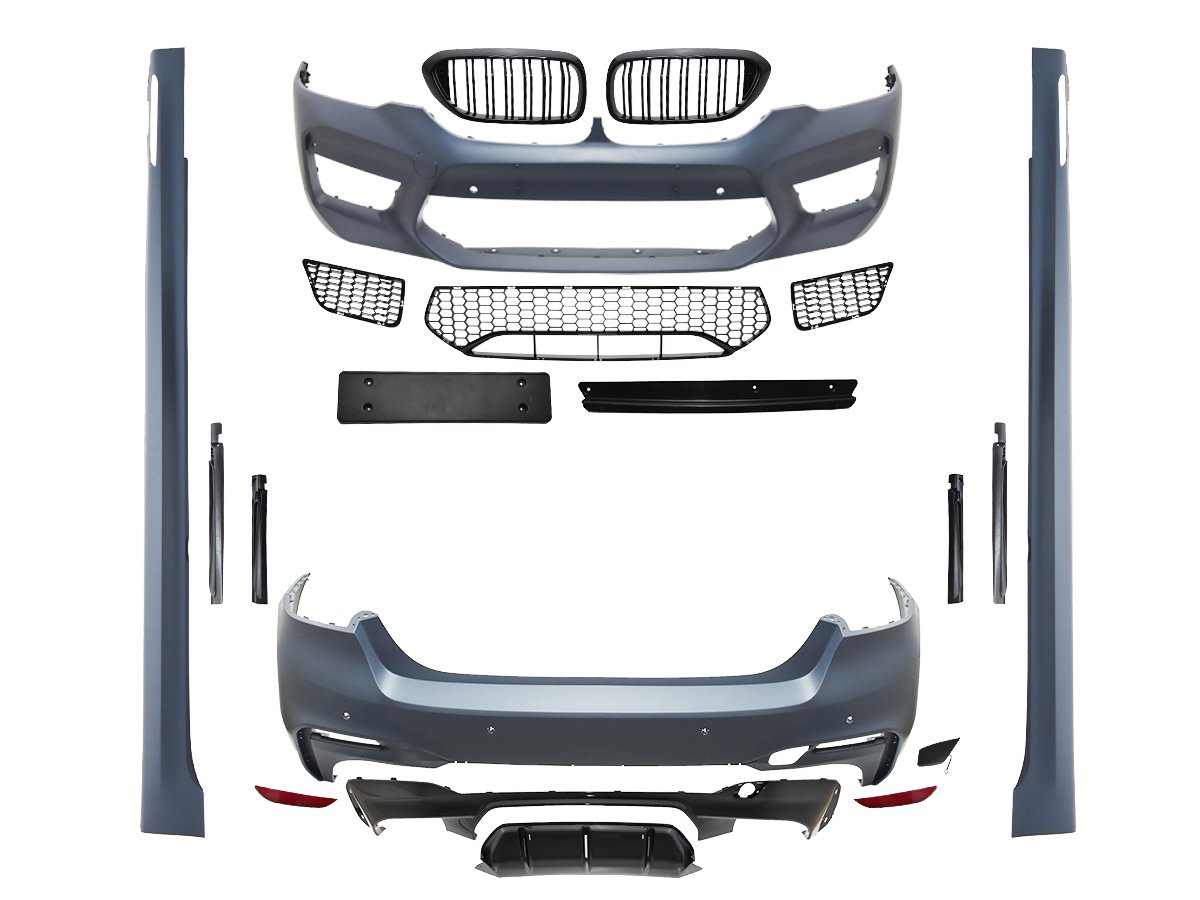 BMW 5 Serisi G30 2016-2018 M5-STYLE Gövde Kiti PDC'li Ön/Arka Çift Egzoz Çıkışlı Marşpiyeli Panjurlu | WENDER BA2302104
