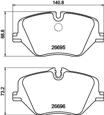 BMW X1 U11 Fren Balatası Ön | HELLA 8DB 355 046-051