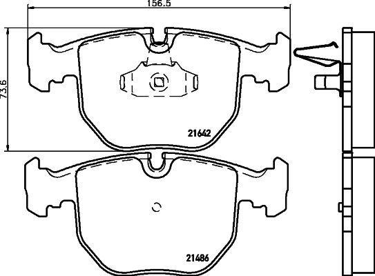 BMW 5 Serisi E39 Fren Balatası Ön | HELLA 8DB 355 008-281