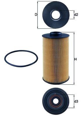 BMW 5 Serisi E39 M5 4.9 S62 Yağ Filtresi | MAHLE OX 152/1D