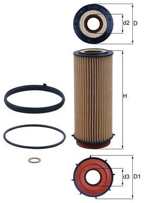 BMW 7 Serisi F01 740 d N57 Yağ Filtresi | MAHLE OX 560D