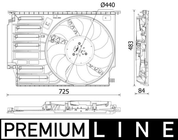 BMW X1 Serisi F48 B38 Fan Pervanesi | MAHLE CFF 547 000P