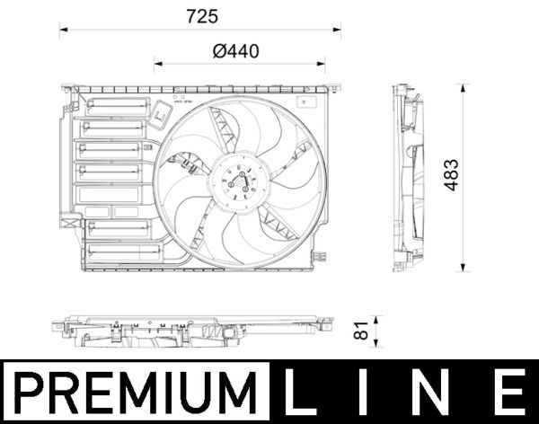 BMW X1 Serisi F48 B42 Fan Pervanesi | MAHLE CFF 665 000P