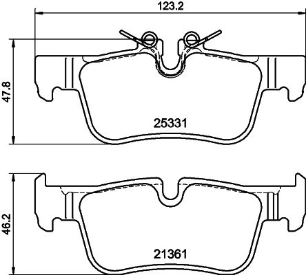 BMW X2 Serisi F39 Fren Balatası Arka | HELLA 8DB 355 021-681