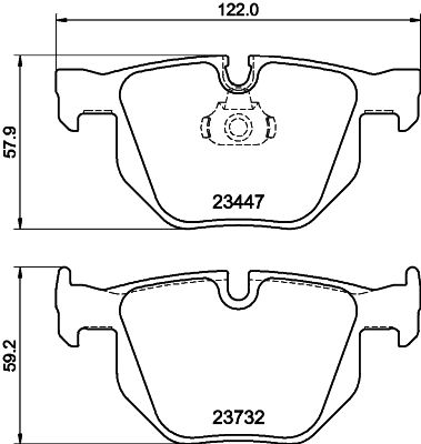 BMW X5 Serisi E70 Fren Balatası Arka | HELLA 8DB 355 013-941