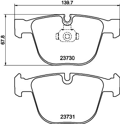 BMW X5 Serisi E70 Fren Balatası Arka | HELLA 8DB 355 010-751