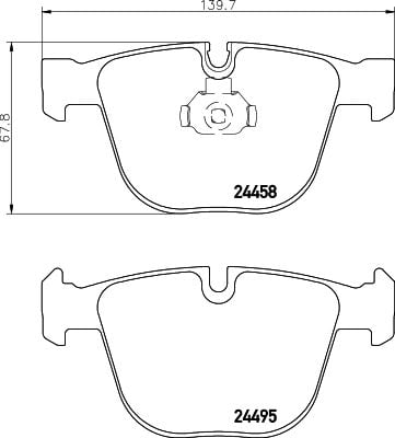 BMW X5 Serisi E70 Fren Balatası Arka | HELLA 8DB 355 013-171