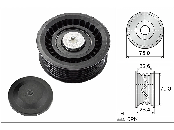 BMW Z4 E85 3.0i Tensioner Pulley | INA 532 0344 10