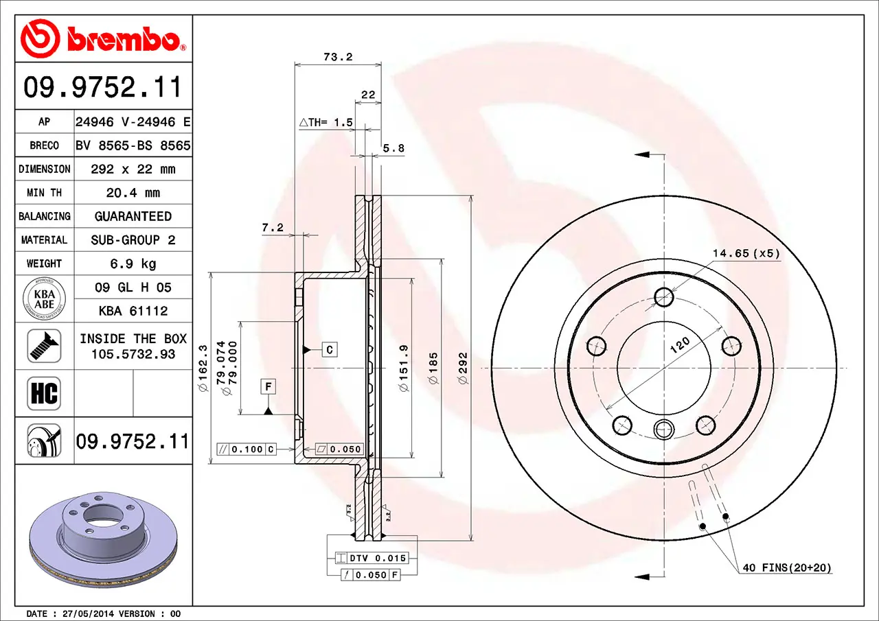 BMW 1 Serisi E87 118 i Ön Fren Diski Havalandırmalı | BREMBO 09975211