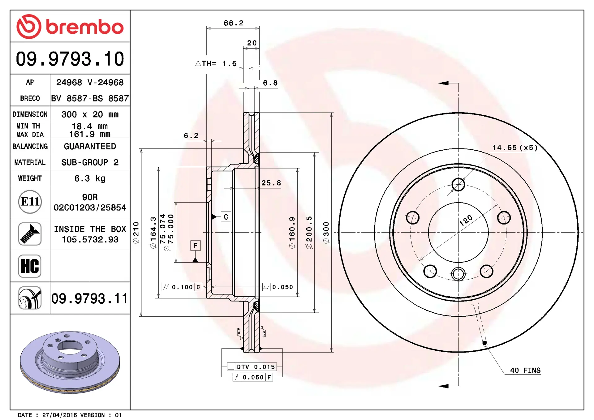 BMW 1 Serisi E87 120 d Arka Fren Diski Havalandırmalı | BREMBO 09979310