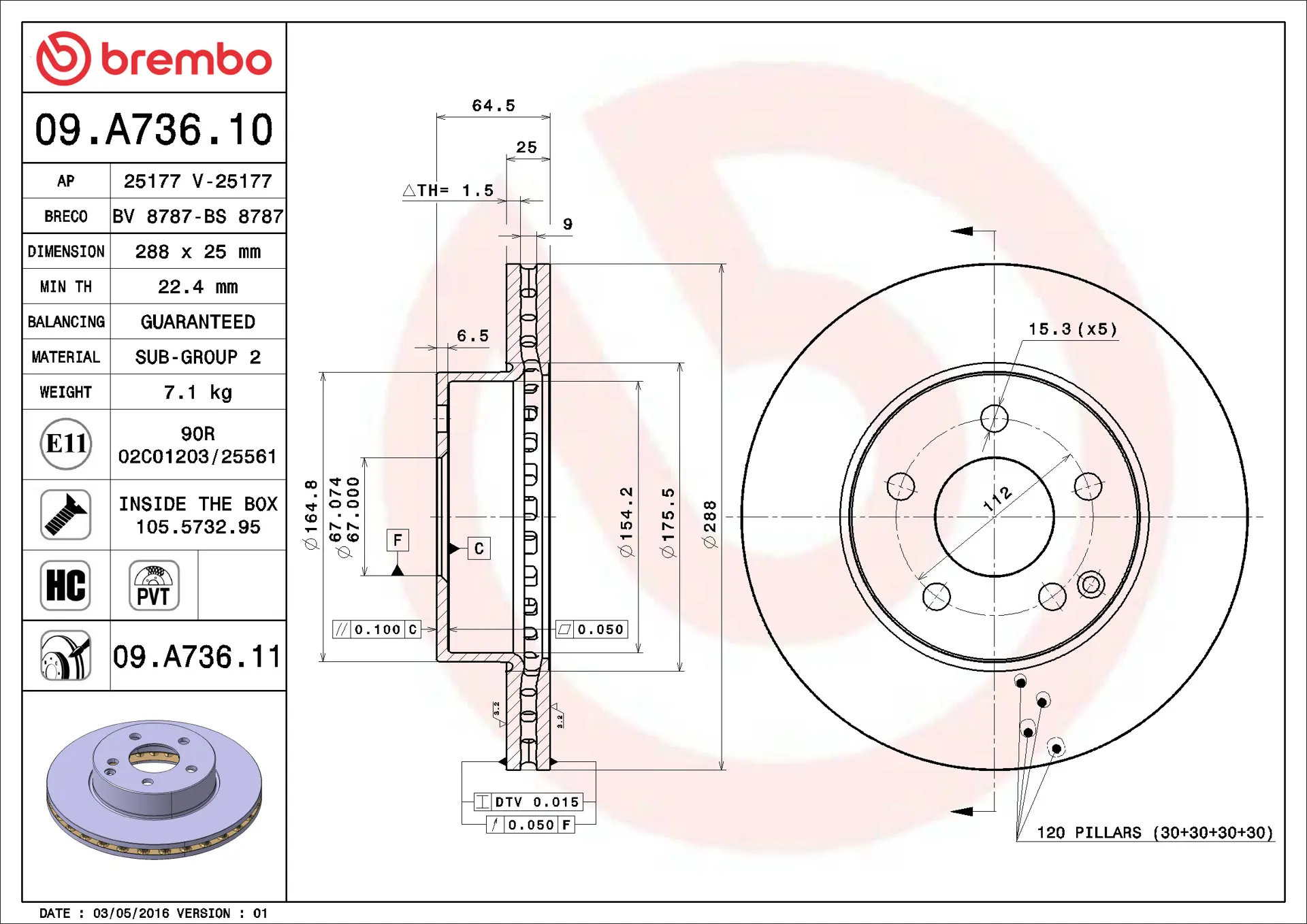 Mercedes C Serisi W204 C 180 Kompressor Ön Fren Diski Havalandırmalı | BREMBO 09A73610