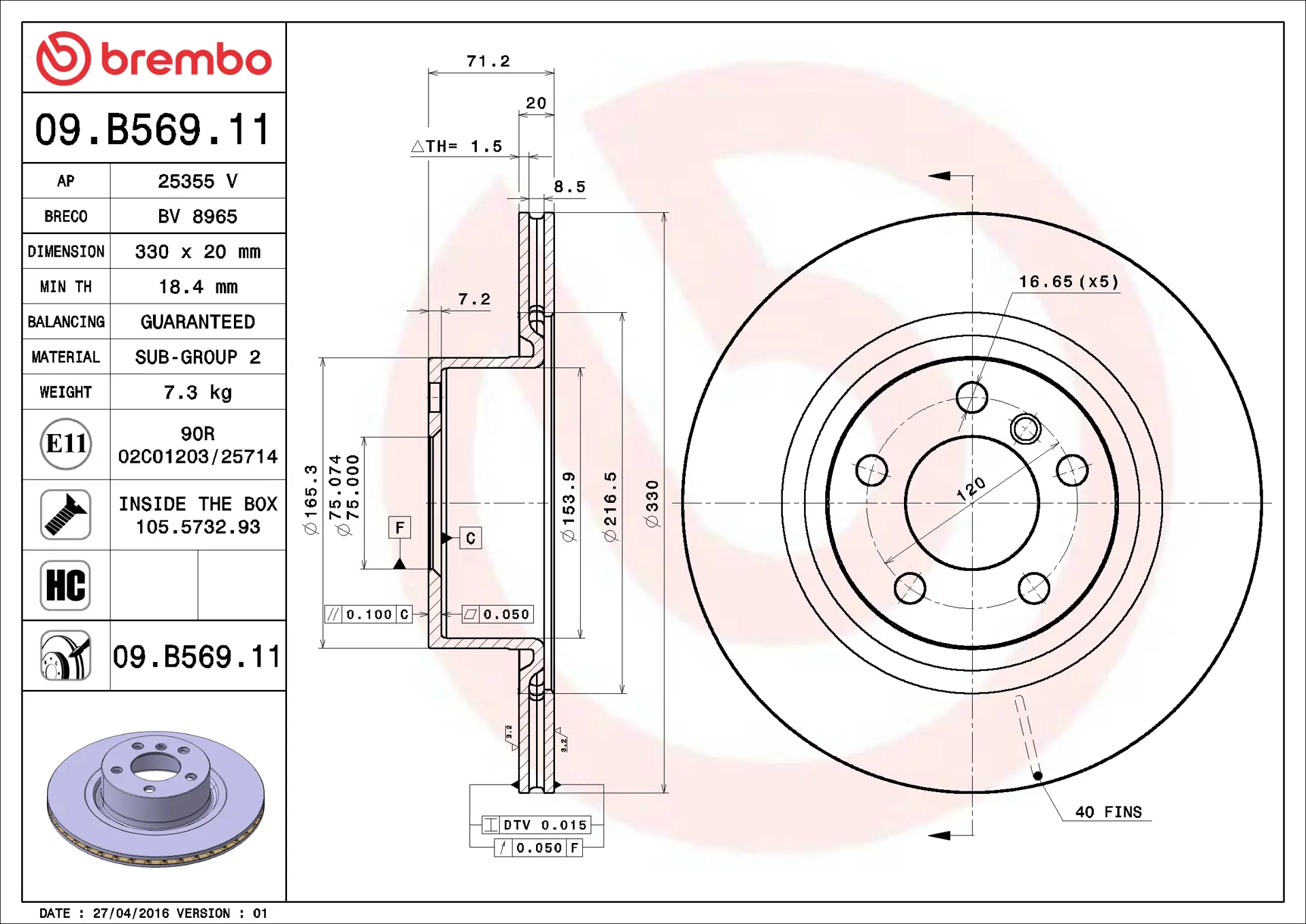 BMW X4 Serisi F26 xDrive 20 d Arka Fren Diski Havalandırmalı | BREMBO 09B56911