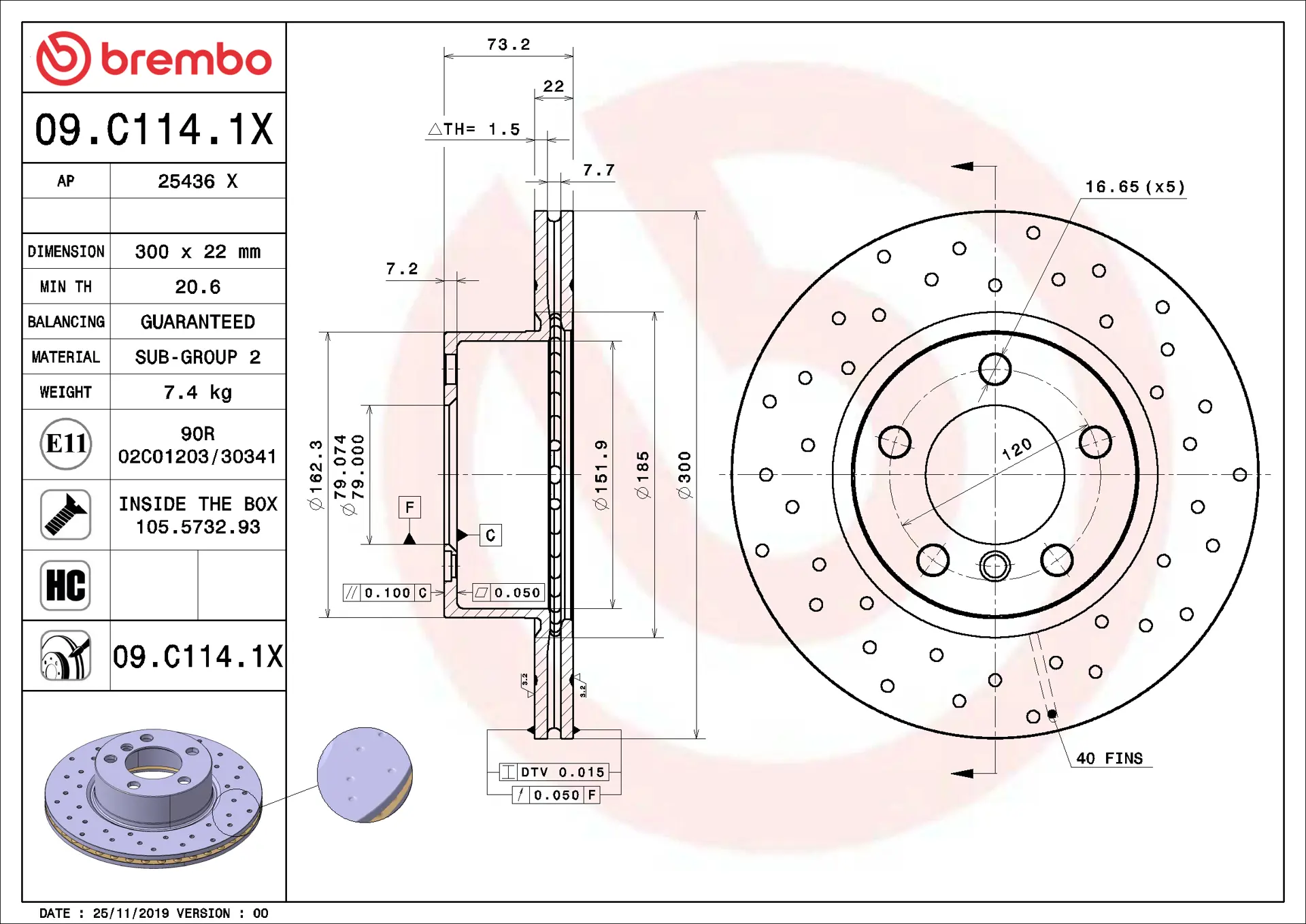 BMW 3 Serisi F30 316 i Ön Fren Diski Havalandırmalı | BREMBO 09C1141X