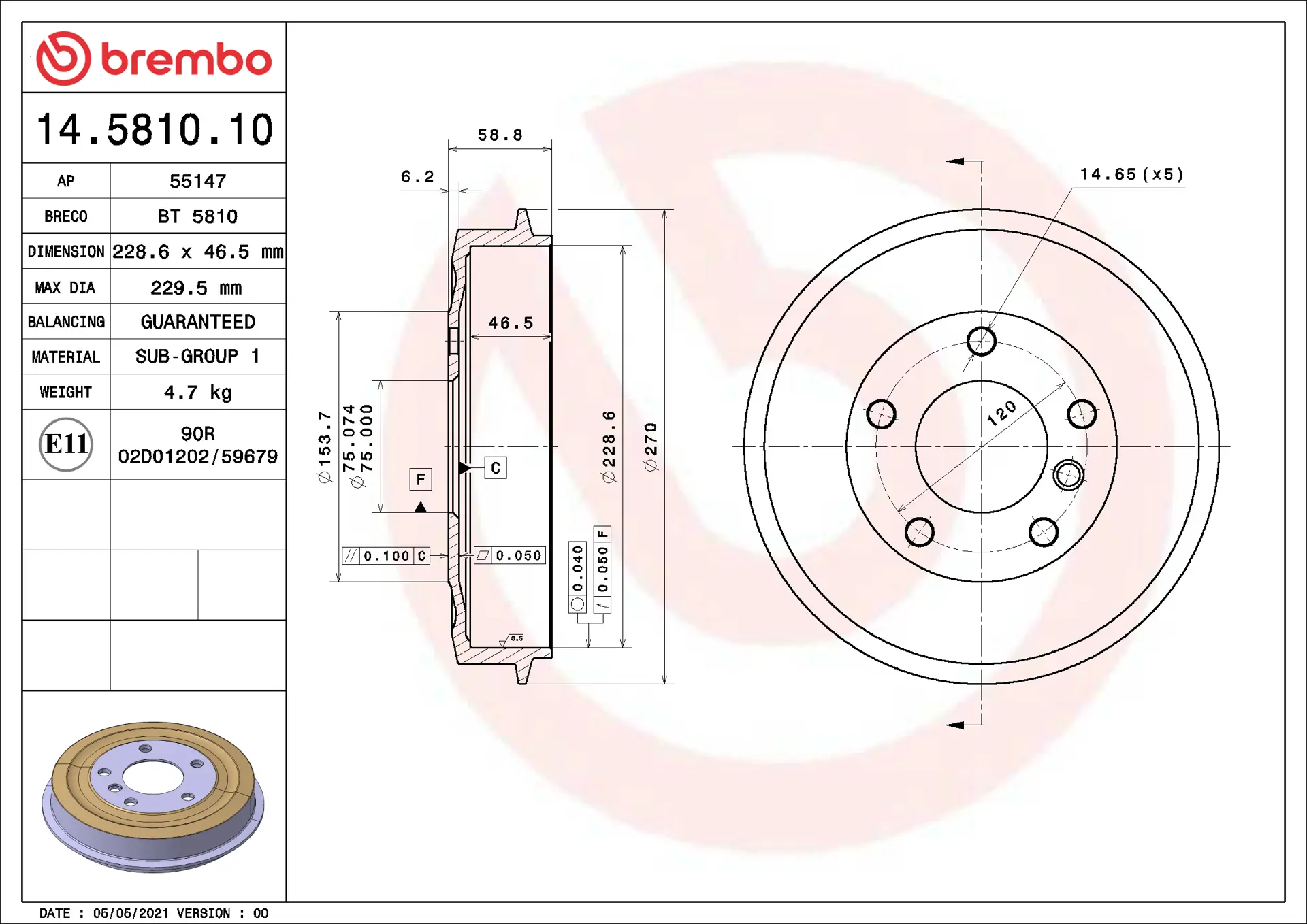 BMW 3 Serisi E36 316 i Arka Fren Kampanası | BREMBO 14581010