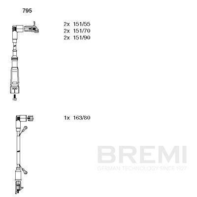 Mercedes W123 Kasa M123 Buji Kablosu | BREMI 795