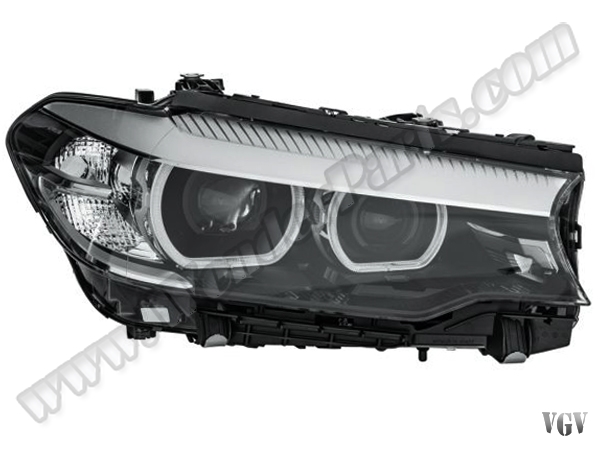BMW 5 Series G30 Headlight Chrome Trim 2017-20 Upper Right | CARTEK TPBMST25