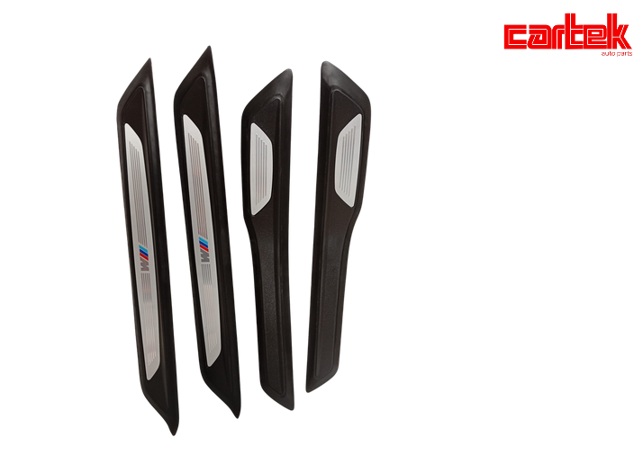 BMW 3 Series F30 Door Sill Bakelite SET M3 Logo 2010-16 Black | CARTEK TPBMWALM49