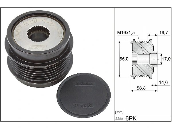 Mercedes E Serisi W213 E 300 EQ Boost Alternatör Kasnağı | INA 535 0341 10