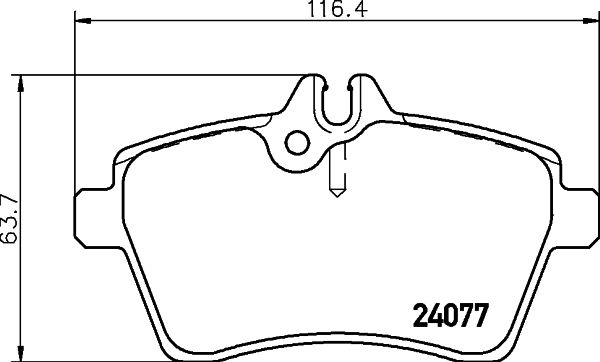 Mercedes A Serisi W169 Fren Balatası Arka | HELLA 8DB 355 011-371