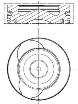 Mercedes A Serisi W176 OM607 Piston 76.50mm 050 | MAHLE 021 PI 00128 002