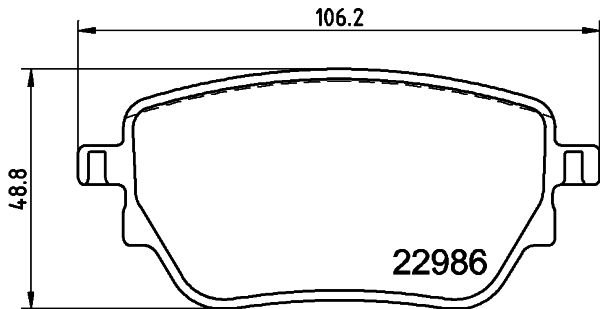 Mercedes GLA Serisi H247 Fren Balatası Arka | HELLA 8DB 355 039-021