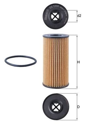 Mercedes A Serisi W177 A 180 d OM608 Yağ Filtresi | MAHLE OX 1308D