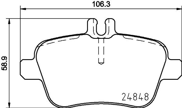 Mercedes B Serisi W246 Fren Balatası Arka | HELLA 8DB 355 019-641