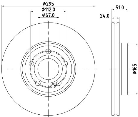 Mercedes B Serisi W247 Fren Diski Havalı Ön | HELLA 8DD 355 133-381