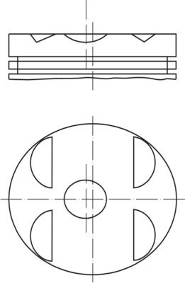 Mercedes E Serisi W210 OM604 Piston 89.50mm 050 | MAHLE 001 04 01