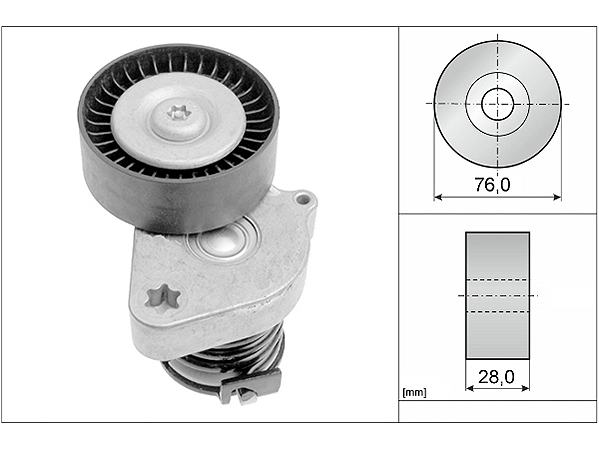 Mercedes CLK C209 200 CGI Tensioner Pulley | INA 534 0081 30