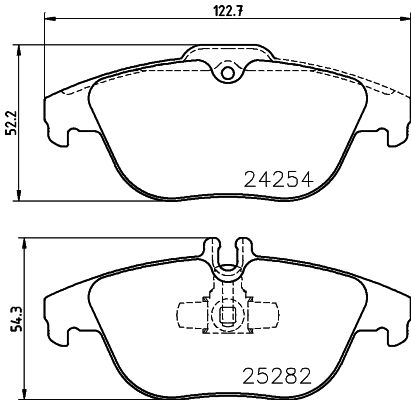 Mercedes GLK Serisi W204 Fren Balatası Arka | HELLA 8DB 355 016-281