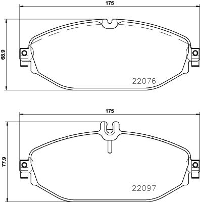 Mercedes C Serisi W205 Fren Balatası Arka | HELLA 8DB 355 021-921