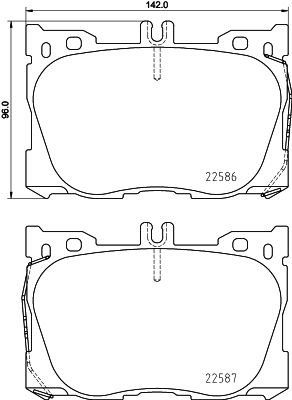 Mercedes C Serisi W205 Fren Balatası Arka | HELLA 8DB 355 031-701