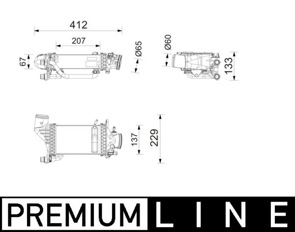 Mercedes GLC Serisi W253 M274 Turbo İntercooler Radyatörü | MAHLE CI 753 000P