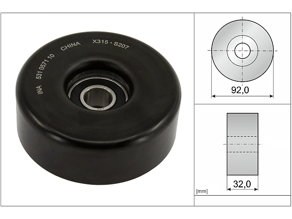 Mercedes W210 E 50 AMG Tensioner Pulley | INA 531 0571 10