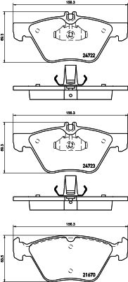 Mercedes E Serisi W211 Fren Balatası Arka | HELLA 8DB 355 014-291