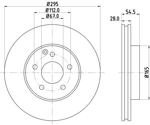 Mercedes E Serisi W211 Fren Diski Havalı Ön | HELLA 8DD 355 108-801