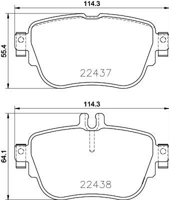 Mercedes E Serisi W213 Fren Balatası Arka | HELLA 8DB 355 025-781