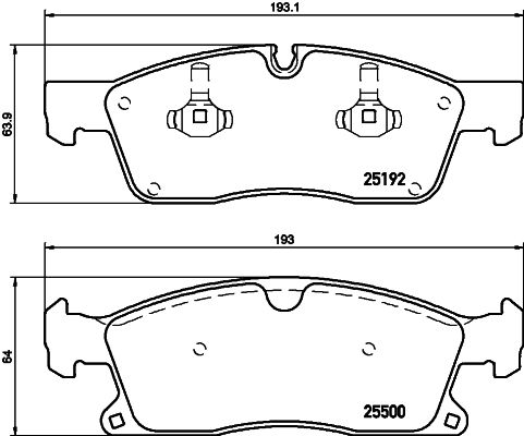 Mercedes GL Serisi W166 Fren Balatası Arka | HELLA 8DB 355 019-701