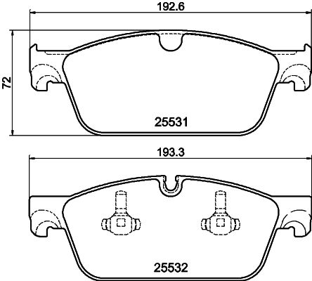 Mercedes GL Serisi W166 Fren Balatası Arka | HELLA 8DB 355 020-141