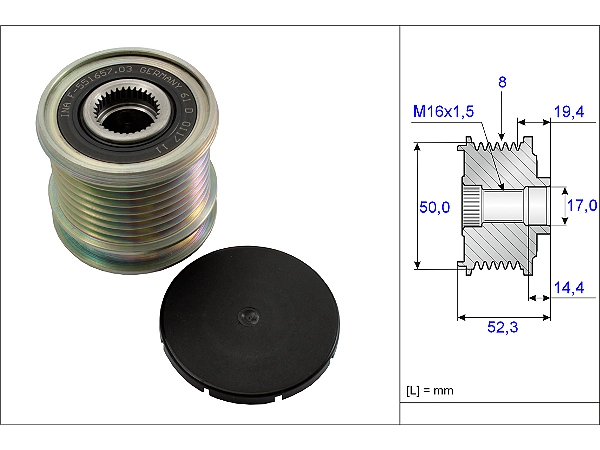 Mercedes W164 ML 350 CDI Alternator Pulley | INA 535 0111 10