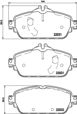 Mercedes E Serisi W213 Fren Balatası Arka | HELLA 8DB 355 021-541