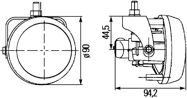 Mercedes C Serisi W204 Sis Farı Halojen Sağ | HELLA 1N0 009 295-021