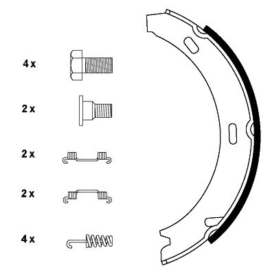 Mercedes S Serisi W140 El Freni Pabuç Seti | HELLA 8DA 355 050-341