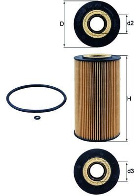 Mercedes S Serisi W220 S 400 CDI OM628 Yağ Filtresi | MAHLE OX 169D