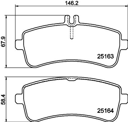 Mercedes S Serisi W222 Fren Balatası Arka | HELLA 8DB 355 021-521