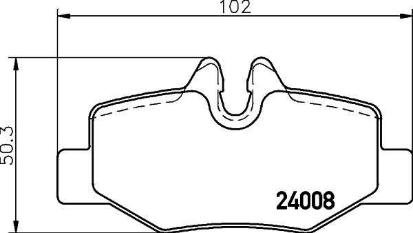 Mercedes Vito Serisi W639 Fren Balatası Arka | HELLA 8DB 355 010-661