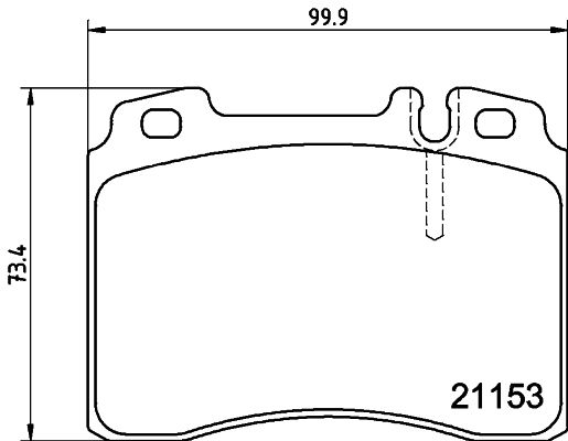 Mercedes W124 Kasa Fren Balatası Ön | HELLA 8DB 355 008-181