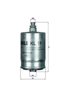 Mercedes W124 Kasa M104 Yakıt Filtresi | MAHLE KL 19